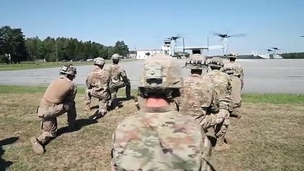 U.S Paratroopers • V-22 Osprey Tiltrotor Military Aircraft Familiarization • Germany 08 Aug 2020