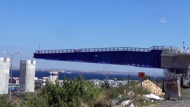 'Simgelerin köprüsü'nün Asya yaklaşım viyadük çalışmaları sürüyor - ÇANAKKALE