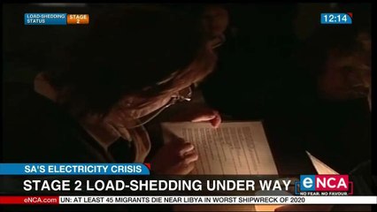 Level 2 is accompanied with stage 2 load-shedding