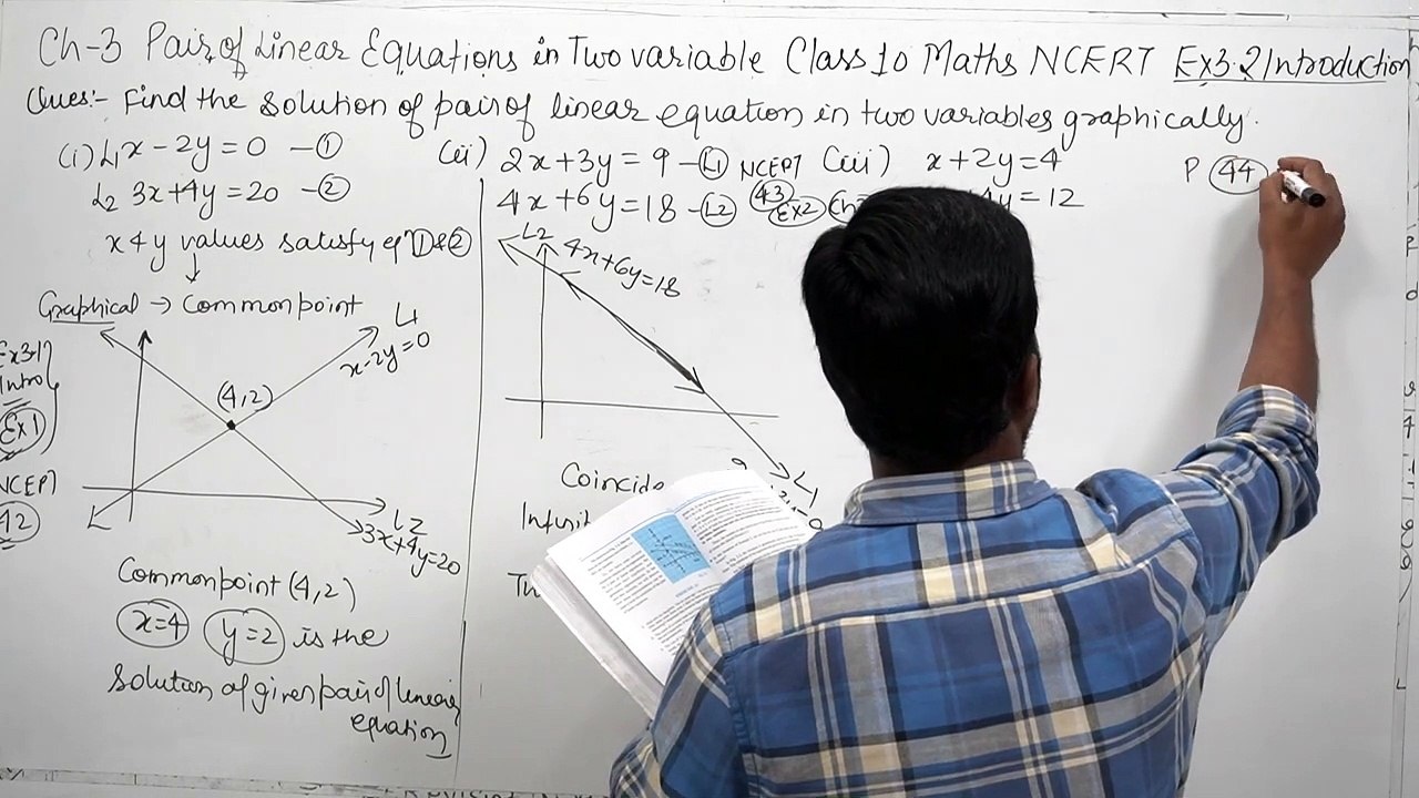 Class 10 Maths NCERT Ch 3 Linear Equations in two variables Ex 3.2 Introduction