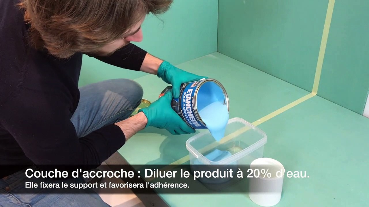 Etanchéité sous carrelage, étanchéité douche, rénovation salle de bain... SEL Protection à l'eau sous carrelage PROCOM