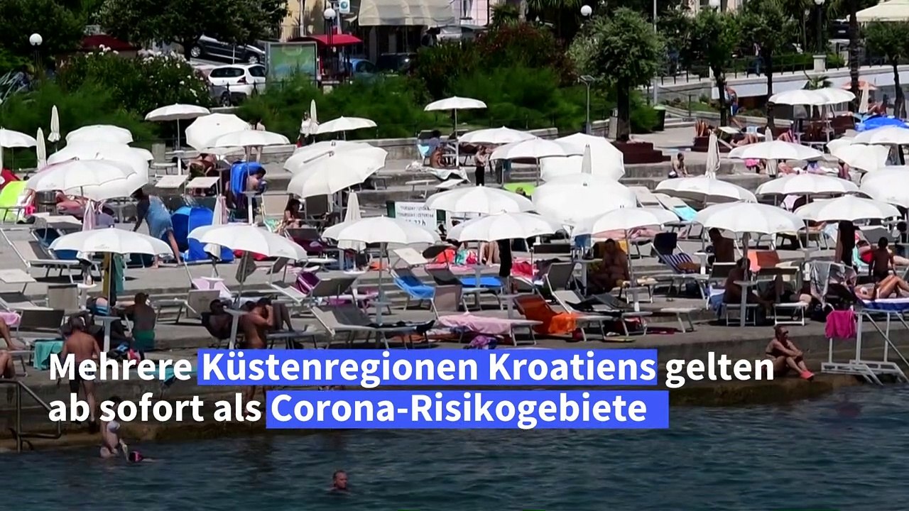 Mehrere Küstenregionen Kroatiens als Corona-Risikogebiete eingestuft