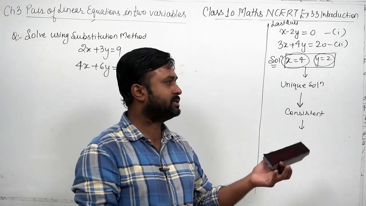 Class 10 Maths NCERT Ch 3 Linear Equations in two variables Ex 3.3 Introduction (1)