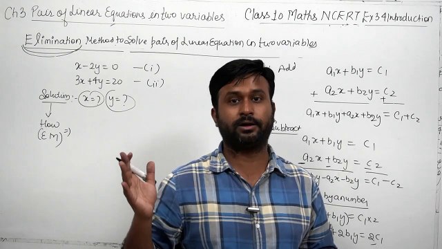 Class 10 Maths NCERT Ch 3 Linear Equations in two variables Ex 3.4 Introduction