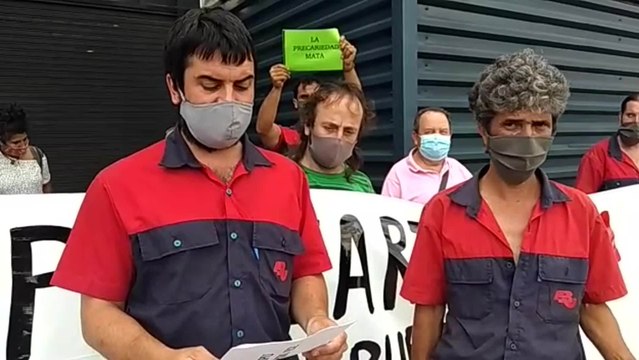 Trabajadores de USOA se concentran por la muerte de un compañero en accidente laboral