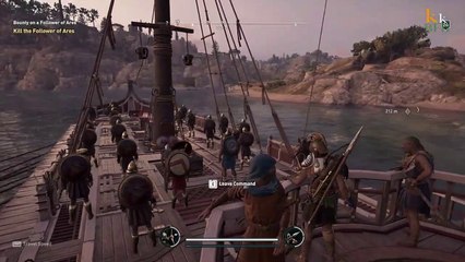 Assassins Creed Odyssey gameplay part bounty on a follower of Ares