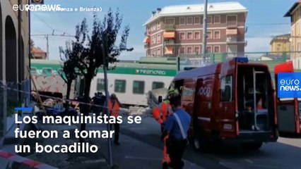 Accidente de tren en Italia: el maquinista fue a por un bocadillo olvidando poner el freno