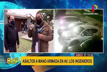 Surco: conductor fue asaltado por jóvenes armados para robarle celular