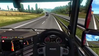 Kirim Excavator Sejauh 1500 Km ke Kota Cologne Dengan Truk DAF Euro Truck Simulator 2 Part #2