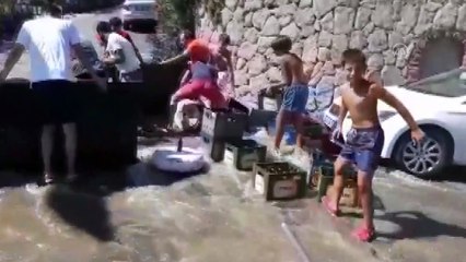 Bodrum'da içme suyu isale hattında patlama - MUĞLA