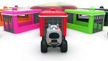 Learn Colors with Toy Street Vehicles and Color Balls - Educational Videos - Pinky and Panda KIDS TV