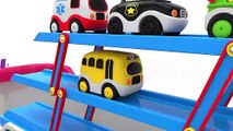 Learn Colors with Truck Transporter Street Vehicles Toys - Pinky and Panda Toys TV