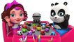 Learn Colors with Wooden Street Vehicles Toys and Packman Cartoon - Pinky and Panda TV