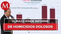 En julio, homicidios dolosos aumentaron 0.1% a nivel nacional: Durazo