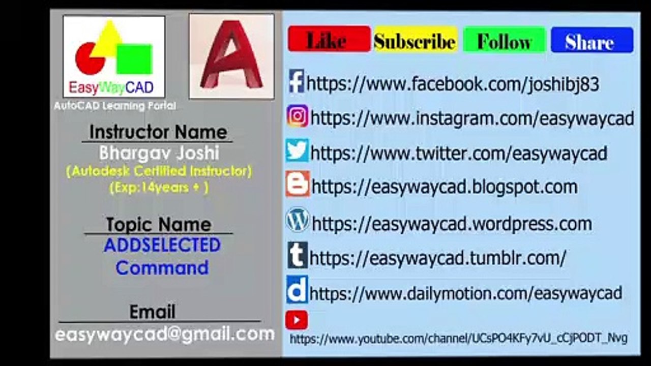 Addselected Command in AutoCAD Software