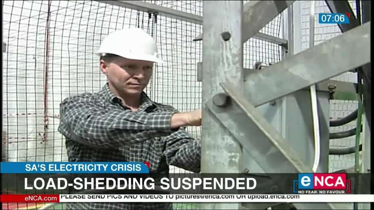 Load-shedding suspended