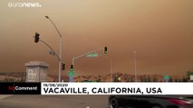 شاهد: آلاف الأشخاص يغادرون منازلهم شمال كاليفورنيا بسبب الحرائق