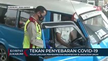 Polisi Lakukan Penyemprotan Disinfektan Di Angkutan Umum