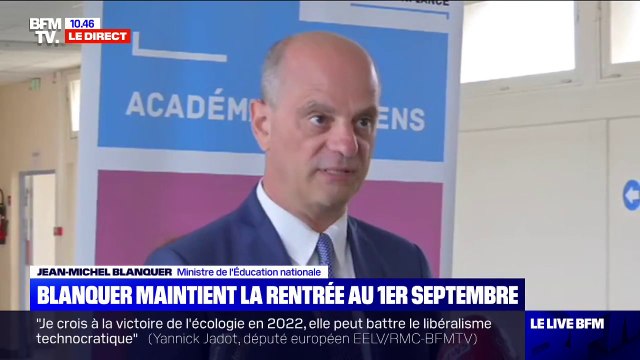 Jean-Michel Blanquer: Ce que nous avons fait pour le déconfinement est utile pour la préparation de la rentrée