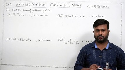 Class 10 Maths NCERT Ex 5.3 Solutions (Part 1) Ch 5 Arithmetic Progressions  Part A