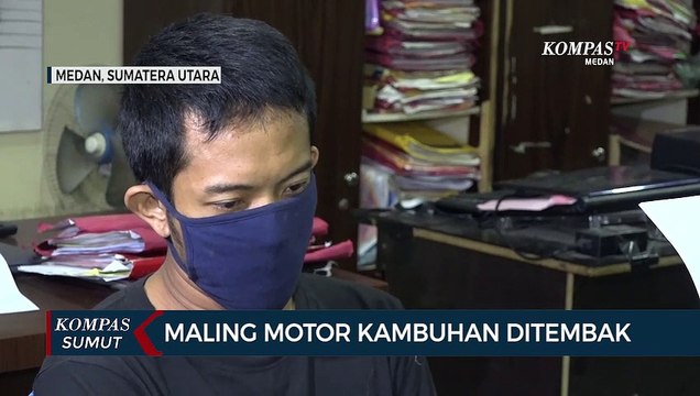 Maling Motor Kambuhan di Medan Ditembak Polisi