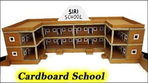 Cardboard School Model | Creative Project Ideas for School Presentation | How to Make A Cardboard School | Cardboard Craft Projects | DIY Cardboard School