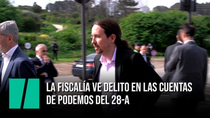 La Fiscalía ve delito en las cuentas de Podemos del 28-A