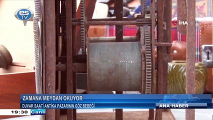 Duvar saati antika pazarının göz bebeği