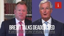 Brexit deadlock: Michel Barnier says he is 'disappointed, surprised and concerned' as talks fall flat with both sides accusing each other of failure to compromise