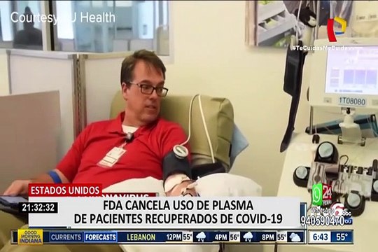 FDA canceló ensayos clínicos con plasma de pacientes recuperados de COVID-19