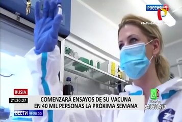 Vacuna rusa contra el COVID-19 será probada en más de 40 mil personas