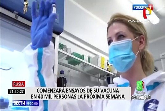 Vacuna rusa contra el COVID-19 será probada en más de 40 mil personas