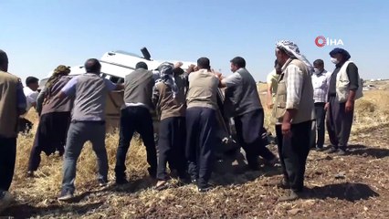 Takla atan otomobilin sürücüsü yaralandı