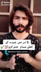 Close the open pores of face skin naturally