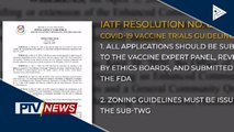 Mahahalagang polisiya sa ilalim ng IATF Resolution No. 65 at iba pang updates, inilatag