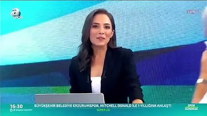 A Spor canlı yayında ilginç anlar