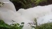 Residents baffled by foam forming on river in the Philippines