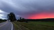 Cyclist Stops for Epic Sunset as Storm Approaches