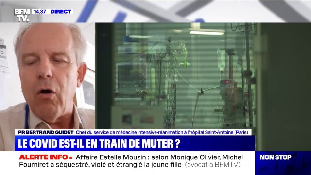 Bertrand Guidet (chef du service réanimation à l'hôpital Saint-Antoine): Il est un peu tôt pour affirmer que le virus est moins virulent
