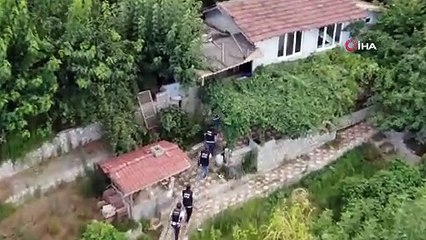 Bursa'da 'belgesel' tadında droneli narkotik operasyonu