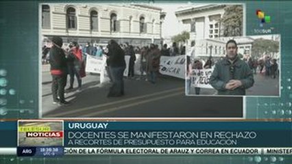 Federación uruguaya protesta por recortes a la educación pública