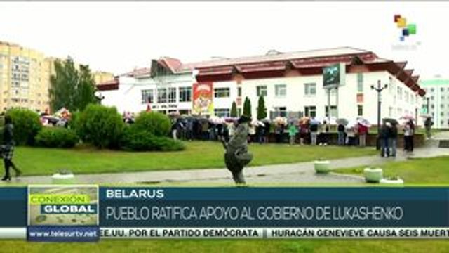 Bielorrusos se movilizan a favor de la reelección de pdte. Lukashenko