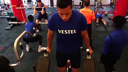 Trabzonspor yeni sezon hazırlıklarını çift antrenmanla sürdürdü