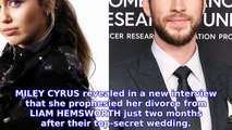 Miley Cyrus Wrote Liam Hemsworth Breakup Song 2 Months After Wedding
