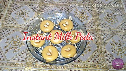 Instant milk powder Peda/ milk powder Peda recipe, how to make milk peda, milk peda recipe