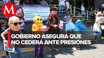 Con un carnaval de protesta exigen reabrir salones de fiestas en NL