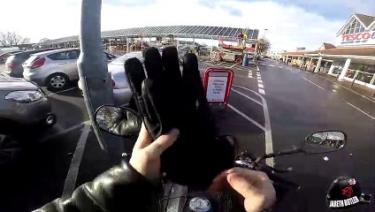 Rider Has Close Call with Elderly Driver