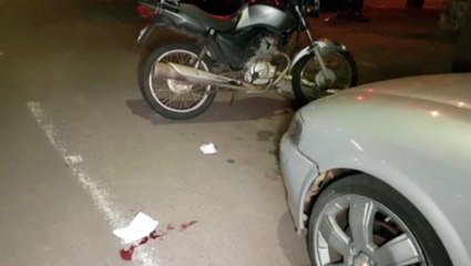 Jovem de 20 anos é socorrido, após colisão no Bairro Alto Alegre