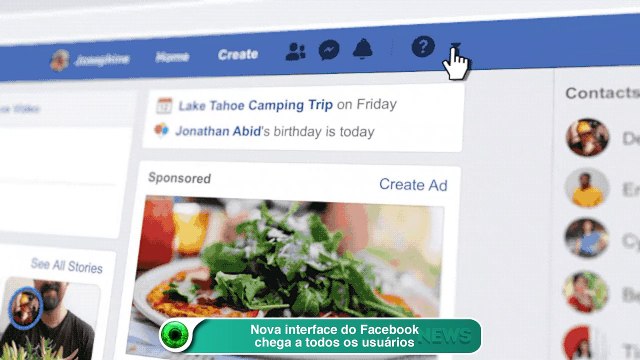 Nova interface do Facebook chega a todos os usuários