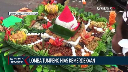 Warga Lumajang Menggelar Lomba Tumpeng Hias Kemerdekaan